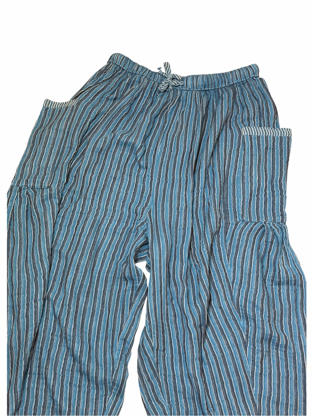 Free People Quinn Striped Casual Drawstring Pants Sz. Lg